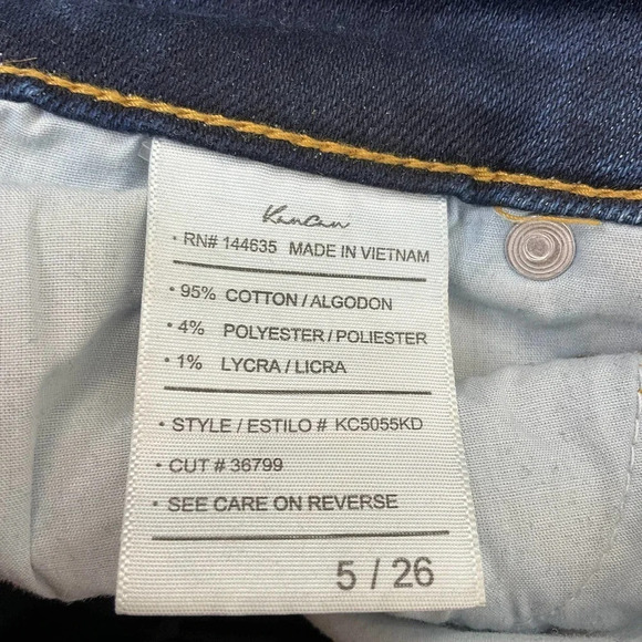 KanCan Charcoal Ankle Straight High Rise Ripped Jean - Picture 4 of 4